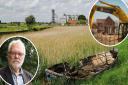 Hundreds of homes could be built in Norfolk - but the county council is not revealing where. Inset: County councillor Steve Morphew