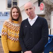 Kelly and Robbie Starling at the Garboldisham Village Store