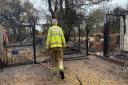 Firefighters had been dampening down hotspots on Thursday following the fire in Ashill two days before