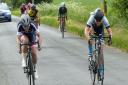 Becky Ridge (TPH, right) wins the women’'s sprint from Heather Meyer at the Diss CC Road Races Picture: Fergus Muir