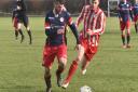 Action from Norwich CEYMS' 2-2 draw with Wymondham Town. Picture: Sonya Duncan