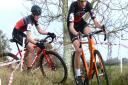 Joseph Smith (Iceni Velo) leads club-mate Callum Laborde at the Diss CC cyclo-cross at Redgrave Picture: Fergus Muir