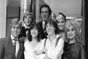 National treasure and Eurovision commentator Terry Wogan pictured with 1981 winners Bucks Fizz and 1982 entry Bardo. Picture: PA Wire
