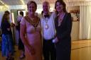 Watton mayor Tina Kiddell (left) with the Thetford mayor Roy Brame and his wife. Picture: Tina Kiddell