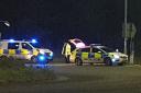 Police at the scene of a serious road traffic collision on the A140 at Dickleburgh on January 10, 2020, which killed David Clarke from Eye. Picture: Victoria Pertusa / Archant