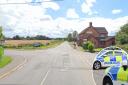 There was a crash near the crossroads in Foncett End, close to the Jolly Farmers pub