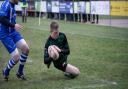 North Walsham's Joe Milligan touches down for one of his four tries against Diss on Saturday Picture: Hywel Jones