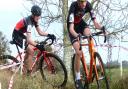 Joseph Smith (Iceni Velo) leads club-mate Callum Laborde at the Diss CC cyclo-cross at Redgrave Picture: Fergus Muir