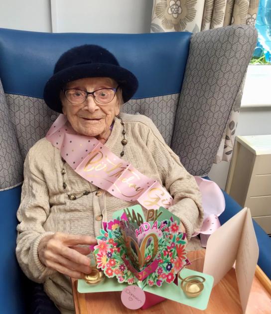 Doreen Webster of Oaklands, Diss, celebrates 100th birthday