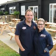 Rob and Becca Hirst at Hirst's Farm Shop and Cafe in Ormesby St Margaret