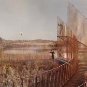 The Iron Reef viewing platform by design studio Maetherea for the Reedham Ferry Inn site.