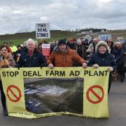Villagers for. Bressingham express their anger at the development of an anaerobic digester that has been built just outside the village.
 Byline: Sonya Duncan