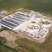 Aerial view of the Deal Farm site at Bressingham.
