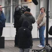 Filming of Alan Partridge: Alpha Papa at Cromer Pier.