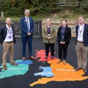 New team: Alex Boothby, assistant head based at Garboldisham, Richard Cranmer, Moira Croskell, Pippa Delaine, executive assistant headteacher based at both schools, and Alec Sanders, assistant head based at Dickleburgh.