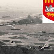Old Buckenham Airfield photographed during the Second World War when it was the base of the US 453rd Bombardment Group. Picture: Archant Library