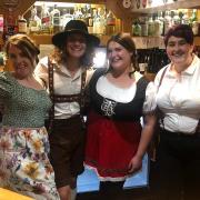 The Bavarian Bar Staff enjoying last years Oktoberfest