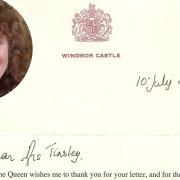 Zena Tinsley was inspired to write to the Queen to wish her a happy 94th birthday in 2020