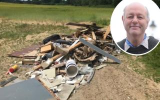 South Norfolk councillor Keith Kiddie (inset) has warned people of the perils of using unlicensed waste collectors
